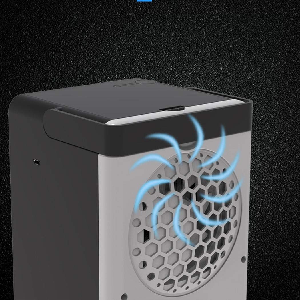 GUIGSI Climatizzatore Portatile Mini Freddo,Raffreddatore d\'Aria Evaporativo,Lavoro di Alimentazione USB, Adatto per casa, Camera da Letto, Ufficio, Camper