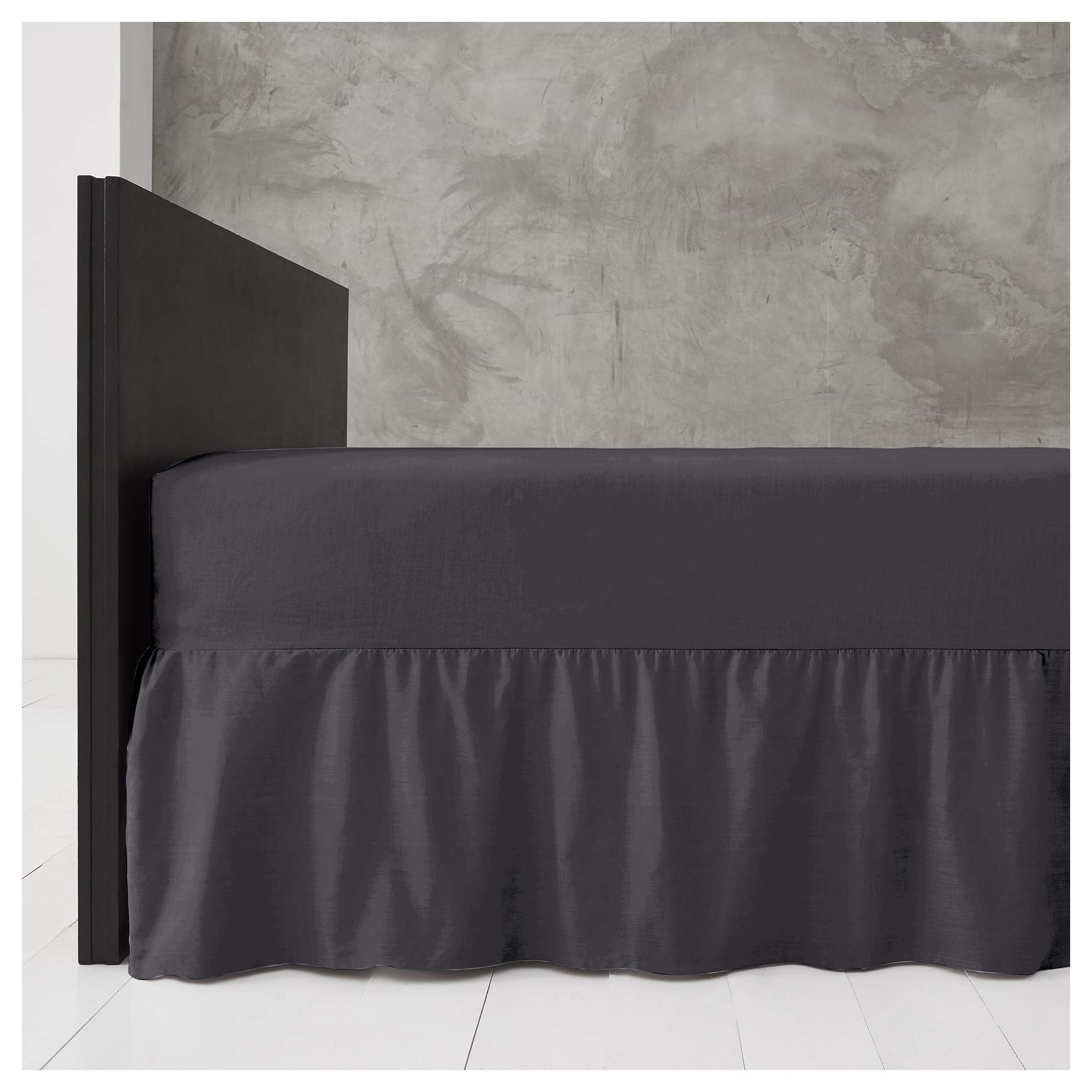 GC GAVENO CAVAILIA Valance Sheet, Polyester-Cotton, Charcoal, Single