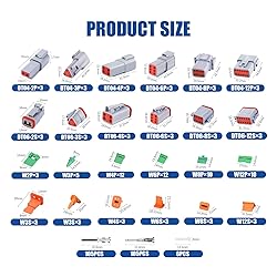 288PCS 3 Set Deutsch DT Connector Kit, 2 3 4 6 8 12