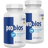 Probios Dog Probiotic Chewable Tablets, Chicken Liver, 45 Count, 2-Pack | Gut health, Digestive support, Immune support, For stress and travel