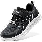 DREAM PAIRS Kids Sneakers Running | Lightweight, Breathable knit upper, Hook-and-loop, Cushioned foam insole, Boys Girls athletic tennis shoes