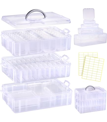 5pcs Clear Plastic Storage Box, Small Portable Storage Box For Storing Small Items, Storage Container With Lid, Finishing Organizer For DIY Crafts Jewelry, Stationery Storage Box