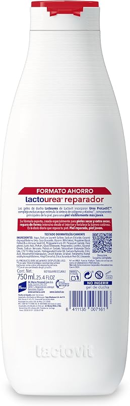 - Lactourea, idratante e nutriente, pelle forte e giovane, consistenza cremosa e leggera, con proteine di calcio, per pelli molto secche o extra secche - 750 ml