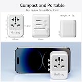 hotimy Universal Travel Adapter 4 USB C PD UK US EU AU Plug Worldwide 10A Fuses view 6