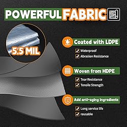 RAINDEWAY Tarps 8x10 Feet, 5.5 Mil - Multipurpose