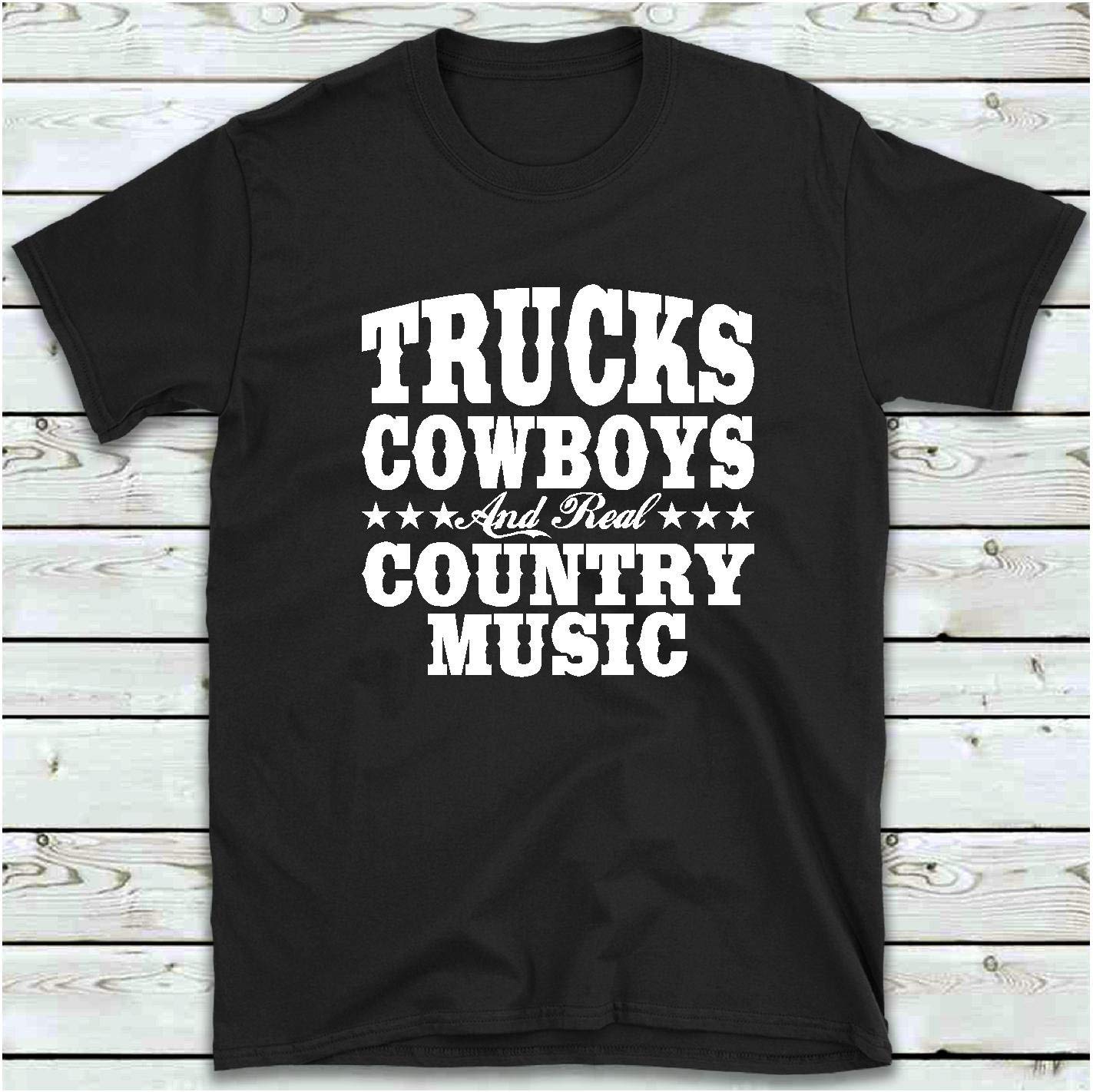 Trucks Cow And Real Country Music T Shirt Funny S S Country Music Fan T
