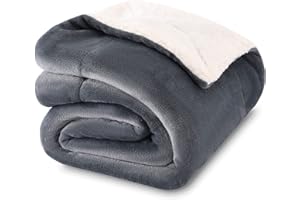 NANPIPER Baby Sherpa Blanket,Warm Toddler Throw Blanket,Soft Newborn Fleece Blanket for Winter (Grey,30x40 inches)