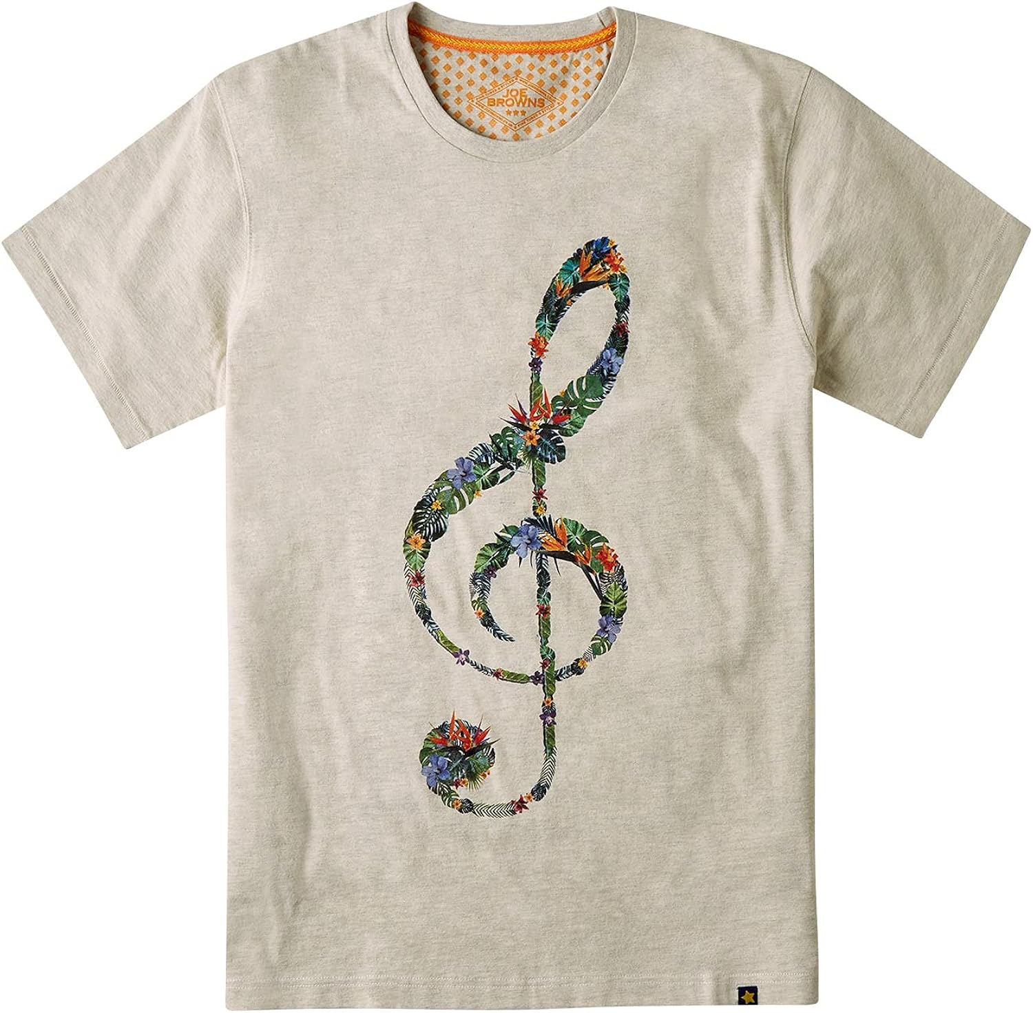 Joe Browns Mens Floral Music Note TShirt Grey XXL Amazon.co.uk Clothing