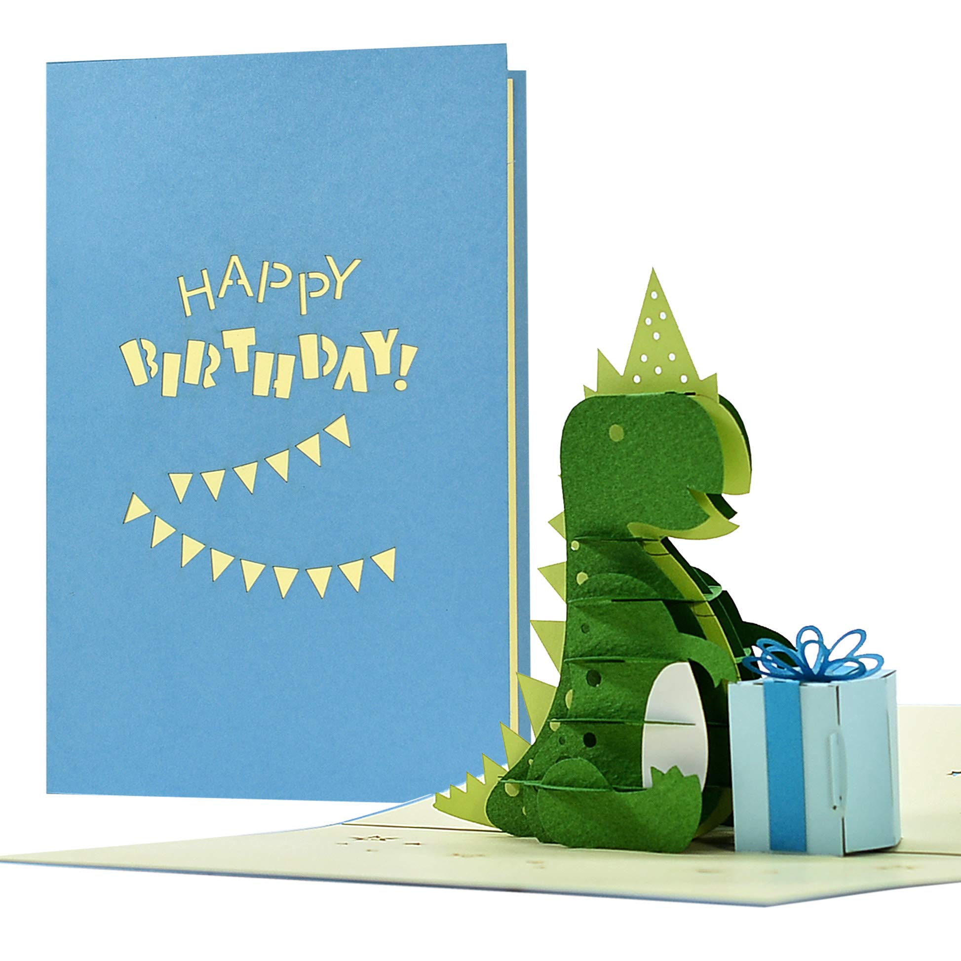 Dinosaur Birthday Card I Greeting Card with Dinosaur for Children's Birthday | Dinosaur 3D Pop Up Card | Greeting Card or Voucher Card G26