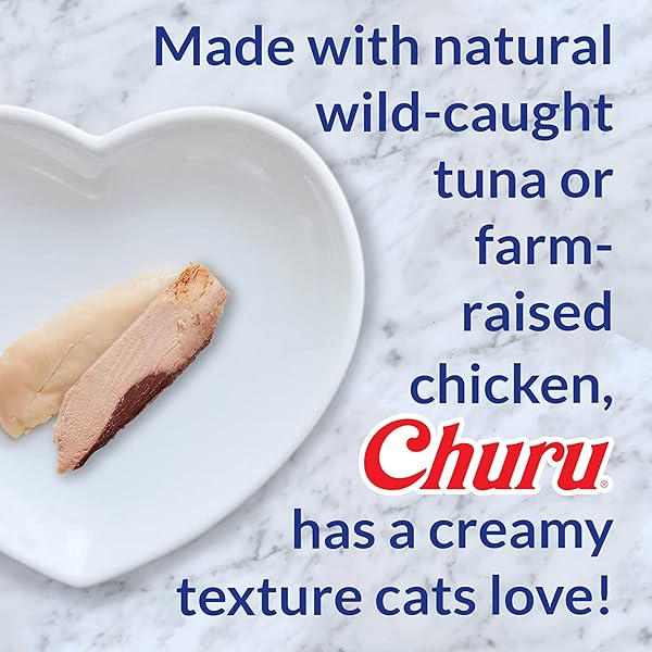 INABA CHURU FOR CATS, FUNCTIONAL, CREAMY LICKABLE PURÉE CAT TREAT FOR INDOOR CARE AND HAIRBALL CONTROL WITH TAURINE & VITAMIN E, 0.5 OUNCES EACH, 4 TUBES (1 PACK), CHICKEN RECIPE