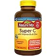 Super C with Vitamin D3 and Zinc Compatible with Nature 200 Tablets One per Day Tablet 200 Day Supply with Emergency Whistle Keychain (2 Items)