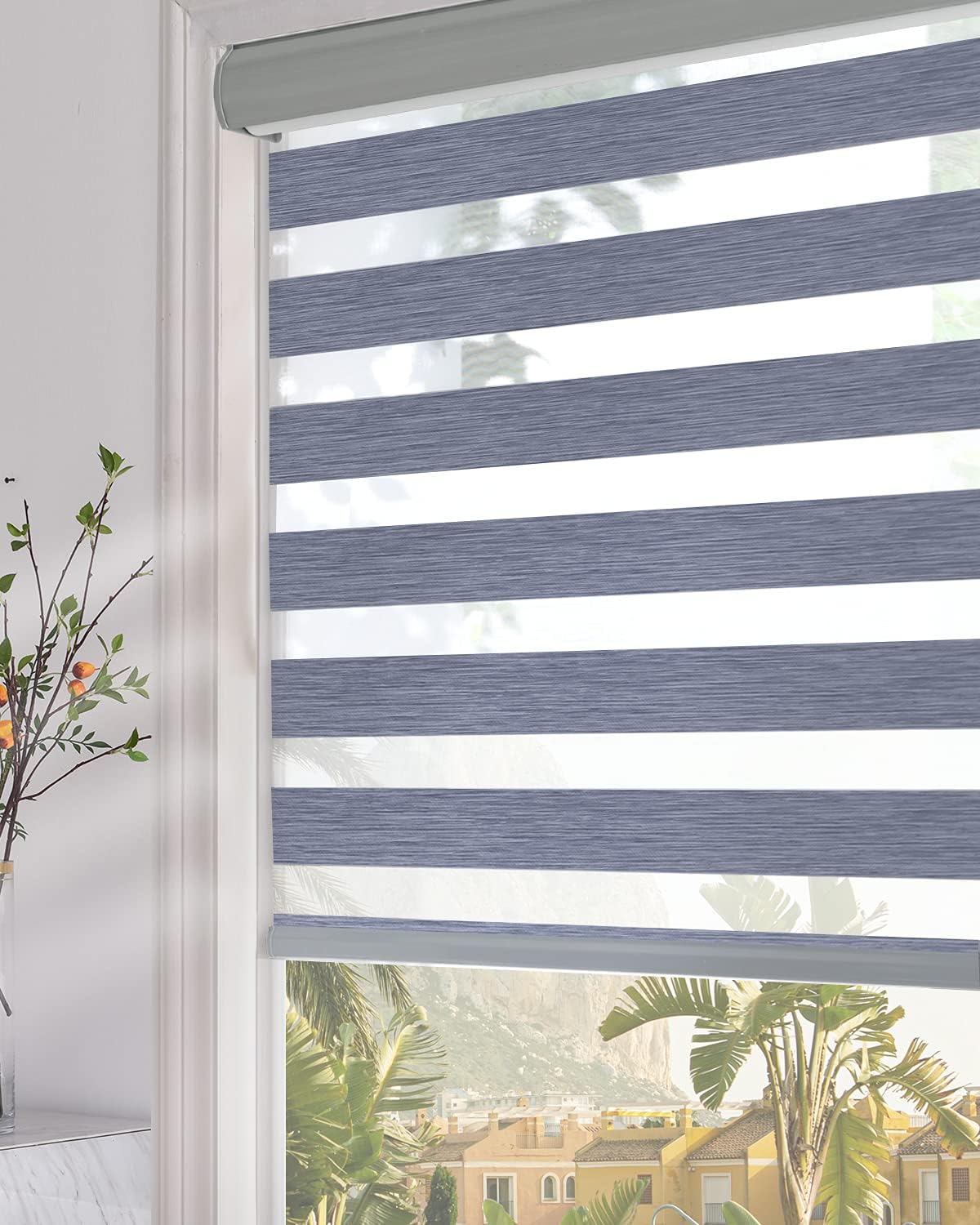 Window Treatments - Persilux Blackout Zebra Roller Blinds (34