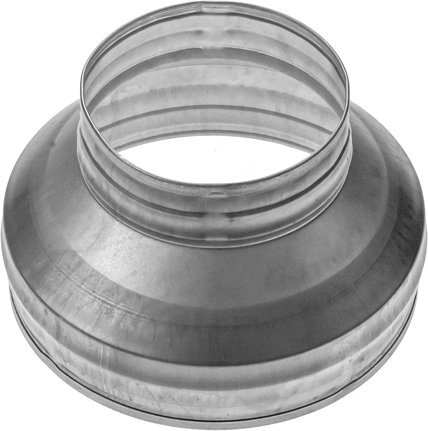 8" to 5" Inch / 200 to 125 mm Round Galvanized Steel Duct Reducer - Duct Fitting - Pipe Increaser Reducer - Metal Tube Reducing Coupling for Drain, Waste and Ventilation (8 to 5 Inch)