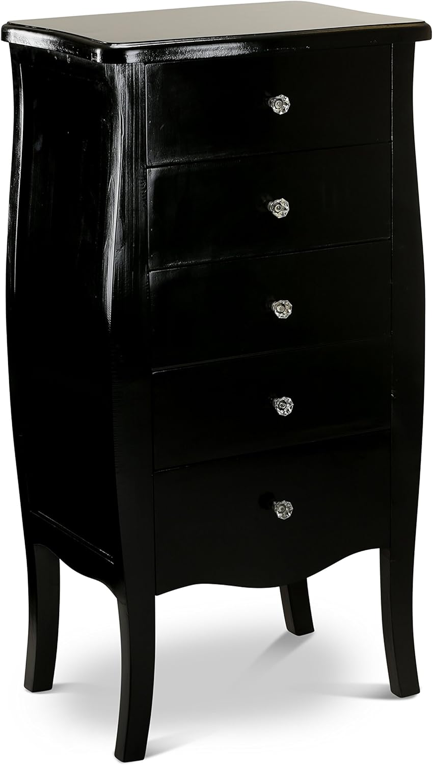 Abreo Black Bedside Table Shabby Chic Console Side Table French