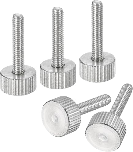 4 Vis à Oreilles Moletées M6x12mm - Uxcell - Argent Bleu - Pour Bricolage Et Montage