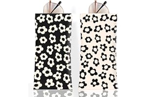 Anikathy 2Pcs Sunglass Eyeglass Glasses Case Soft PU Leather with Cleaning Cloth Cute Glasses Pouch Bag for Men Women Girs