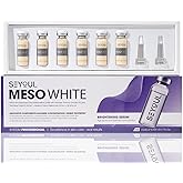 SEYOUL Meso White Facial Serum Ampoules – Uneven Tone Appearance & Skin Radiance Support with Niacinamide, Stem Cells & Collagen – 6 Vials (0.17 fl oz Each)