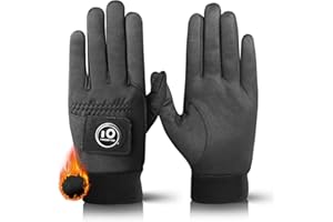 FINGER TEN Winter Golf Gloves Men with Ball Marker Grip Performance 1 Pair, Cold Weather Windproof Waterproof Size Samll Medium ML Large XL