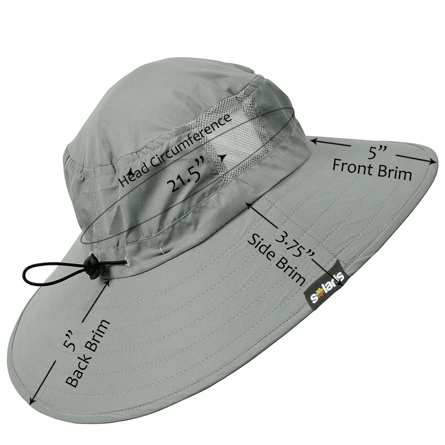 Solaris Wide Brim Sun Hat Outdoor UV Protection Safari Cap For Women Youth