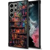 CARLOCA Case for Samsung Galaxy S25 Ultra,Colorful Book Wall Flowers Galaxy S25 Ultra for Men Woman Boy Girl,Anti-Scratch Soft TPU Design Shockproof Unique Pattern Design