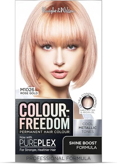 Knight & Wilson Colour Freedom Metallic Rose Gold Permanent Hair Dye 17 shades