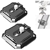 NEEWER 38mm Square Quick Release Plate 2 Pack, Anti Off Arca Type QR Camera Mount Plate Compatible with PD Camera Clip Shoulder Strap Tripod Head, 17.6lb/8kg Max Load, QPR-5