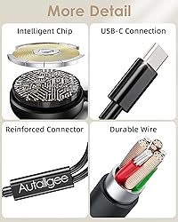 2 in 1 for Samsung Watch Charger, 25W USB C Fast