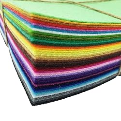 42pcs Felt Fabric Sheet Assorted Color Felt Pack