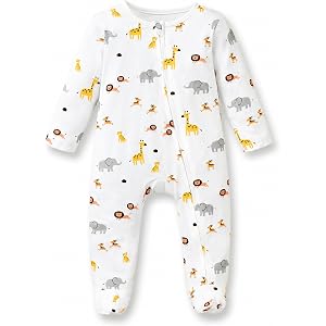 Mikrdoo Baby Sleepers Soft Cozy Zip Footed One-Piece Romper Preemie 0-9M | 94% viscose from bamboo, buttery-soft and breathab