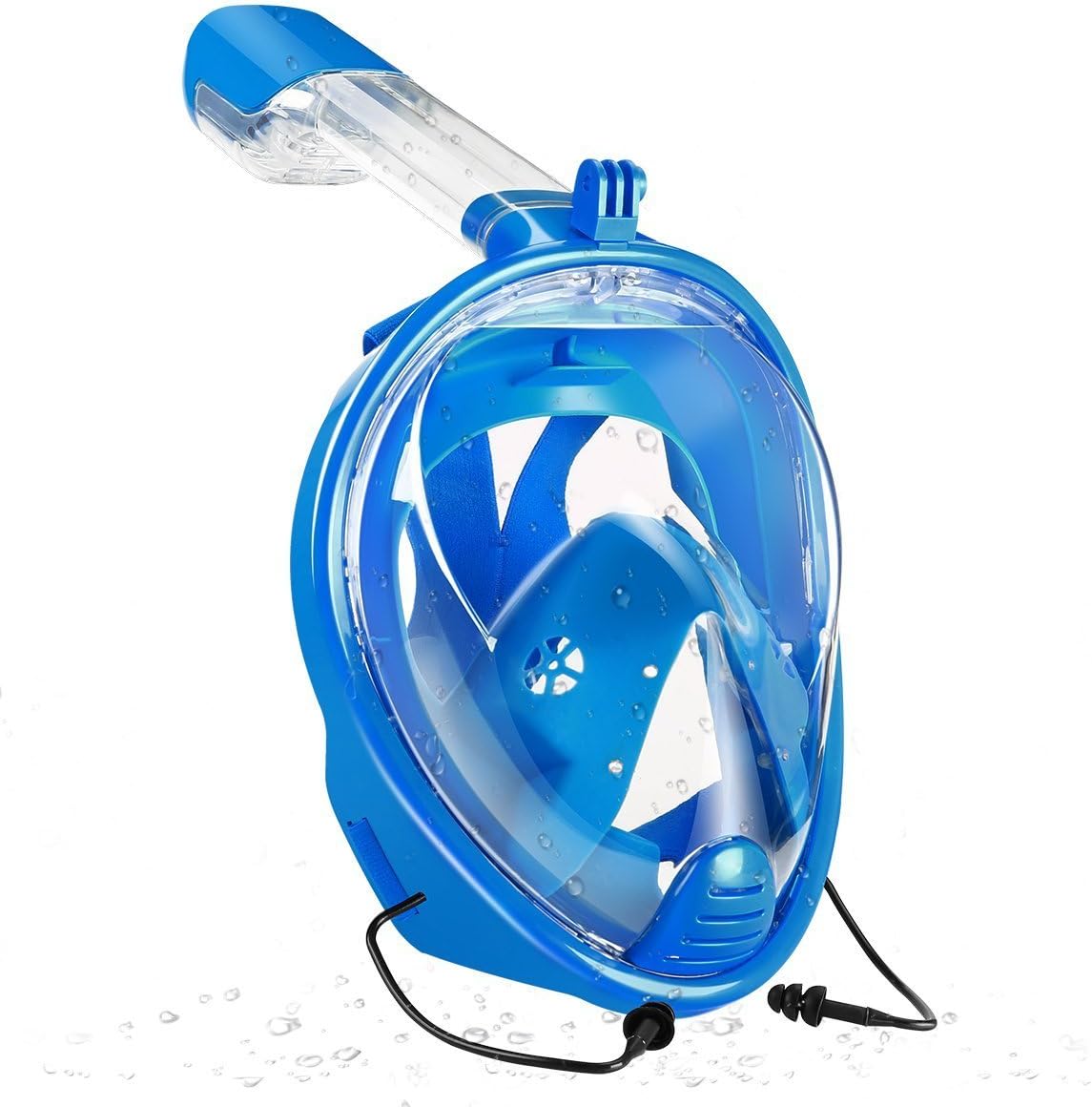 YAHE Full Face Snorkel Mask, 180° Panoramic View and Free Breath with Anti-fog and Anti-leak Design, Surface Swimming Scuba Diving Mask with GoPro Compatible for Adults and Kids