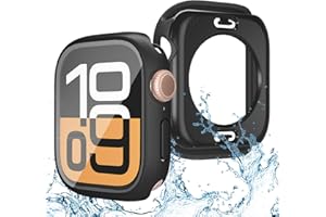 YIJDACASE 3 in 1 Waterproof Case for Apple Watch Screen Protector 46mm Series 10/Series 11,with Tempered Glass,[360° Protective Front and Back] PC Bumper Face Cover Compatible iWatch Accessories