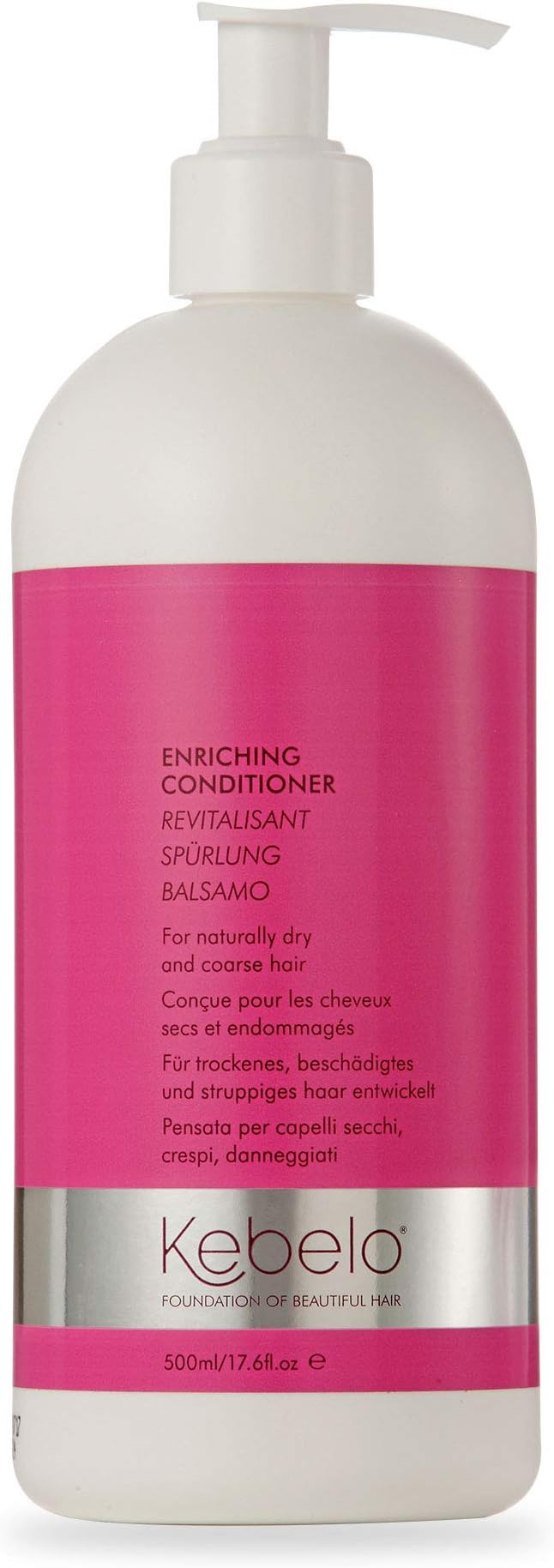 Kebelo Enriching Conditioner for Dry or Damaged Hair, SLS- and Paraben-Free Moisture for Hair, 500 ml