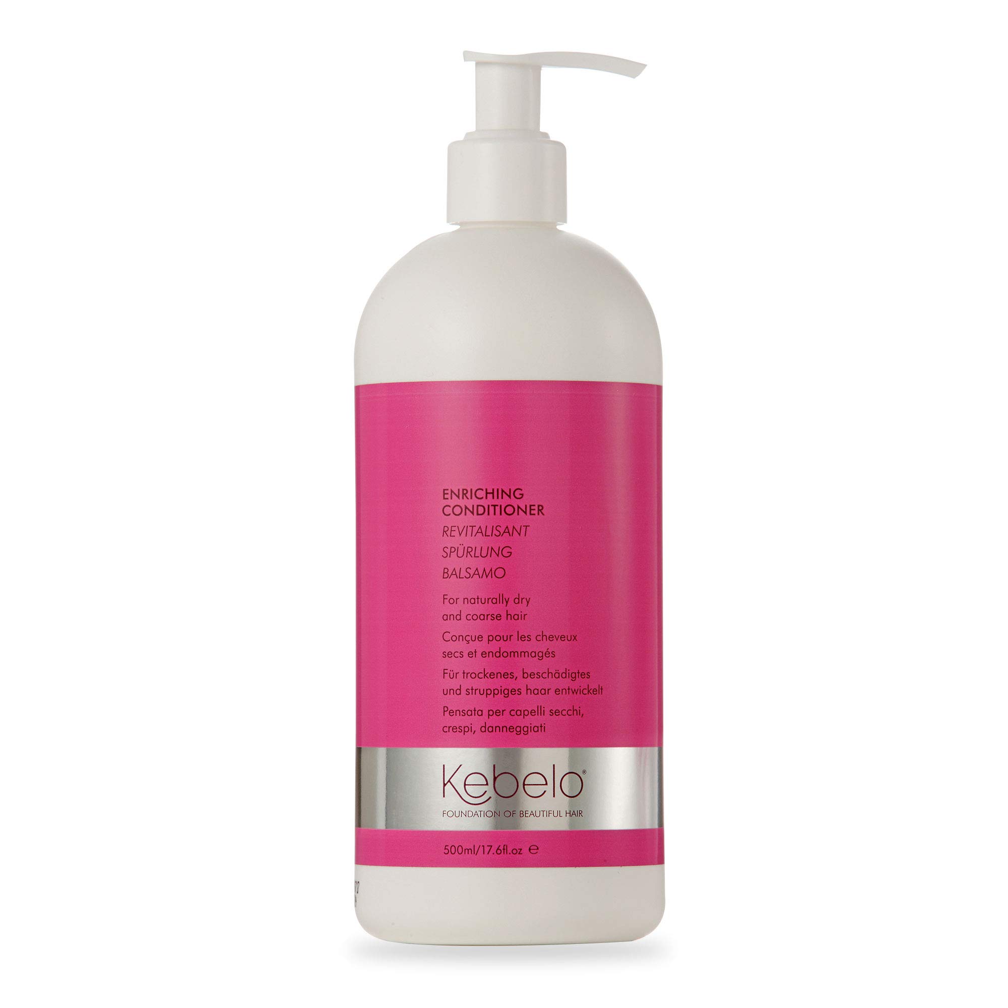 Kebelo Enriching Conditioner for Dry or Damaged Hair, SLS- and Paraben-Free Moisture for Hair, 500 ml