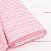 Threadart Vintage Pink Stripe Cotton Quilting Fabric - By the Yard | Premium 100% cotton quilting fabric, 44in wide - for quilting, patchwork, apparel, home decor &amp; DIY sewing projects