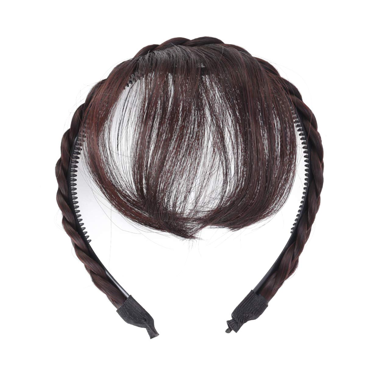 Beaupretty Fringe Hair Bangs Synthetic Wigs Headband Hair Extensions for Women Girls(Dark Brown) โ image 1