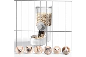 Auto Gravity Food Dispenser for Cage Hanging, 41OZ Capacity Hanging Automatic Pet Cage Feeder, Food Bowl for Cats Dogs Rabbit