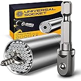 Universal Socket Tools Gifts for Men Dad - Socket Grip Tool Sets with Power Drill Adapter, Unique Cool Gadgets Super Socket S