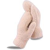 XuoAz Winter Warm Mittens for Kids - Soft Fur Fleece Lined Gloves Knit Cute Mitts for Boys Girls(for 9-15 Years)