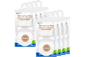 ZSZMFH 8 Pack Moisture Absorber Hanging Bags, Fragrance Free Humidity Packs, 15 OZ Dehumidifier Bags Effectively Trap Extra Moisture,Hanging Closet Dehumidifier Bags-425g/pack