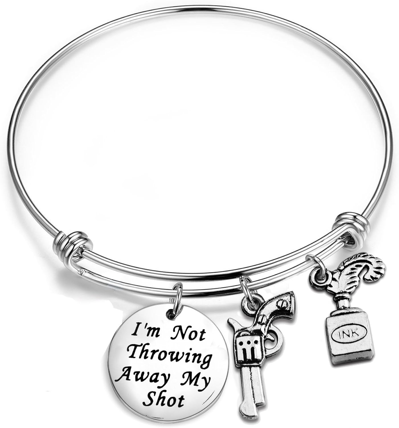 Ensianth Pulsera con texto en inglés "I'm Not Throwing Away My