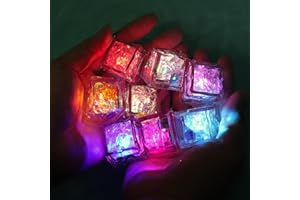 Generic Water-Activated Light-Up Cubes for Bathtime and Sensory Play - Includes 8 Reusable Light-Up Sensory and Glowing Bath 
