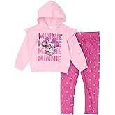 Disney Minnie Mouse Girls’ Lenticular Fleece Hoodie and Legging Set with Glitter Detail, 2-Piece Outfit