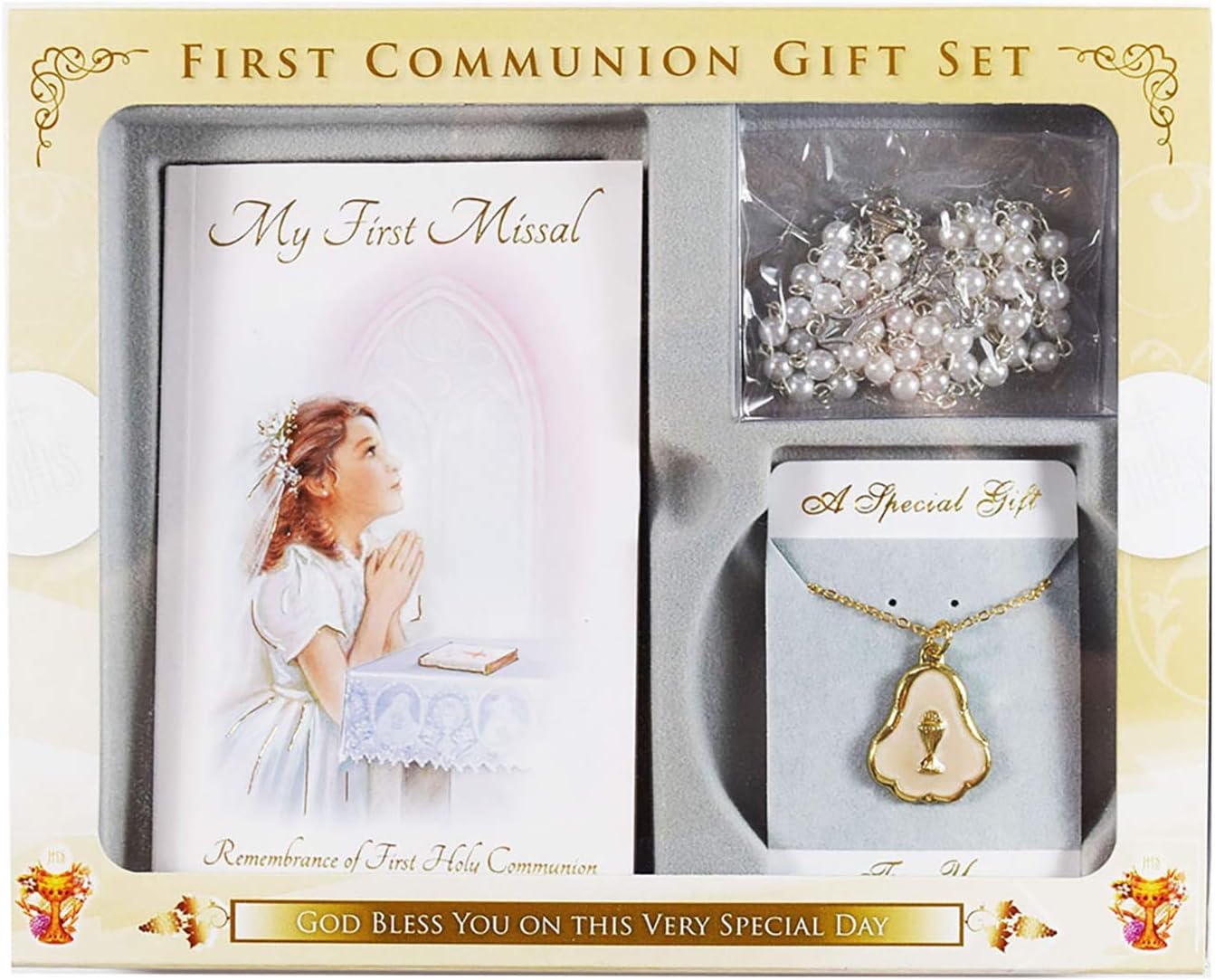 First Communion Missal And Rosary Bracelet Gift Set For Girls C5162 | Winning Awards - View #9