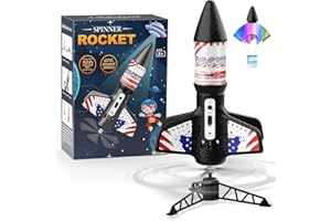 MAFBEANL Rocket Launcher for Kids, Self Launching Motorized Air Rocket Toy, Outdoor Toys for Ages 8-12, Model Rockets with Parachute Safely Land, Launch up to 200 ft Birthday Gifts for Boys (Blue)