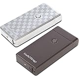 USB Lighters 2 Pack - Dual Arc Electronic Lighter Electric Plasma Lighter - Tesla Coil Rechargeable Cigarette Lighter 5 Designs