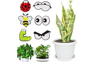 AUAUY Plant Magnets Eyes for Potted Plants, 6PCS Silicone Plant Safe Magnet Charms for Inoor Plant, Cute Plant Accessories Unique Gifts for Plant Lovers Women, Kids