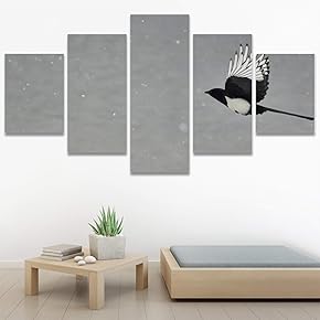 SIGNWIN 5 Panel Canvas Wall Art Birds Soaring...