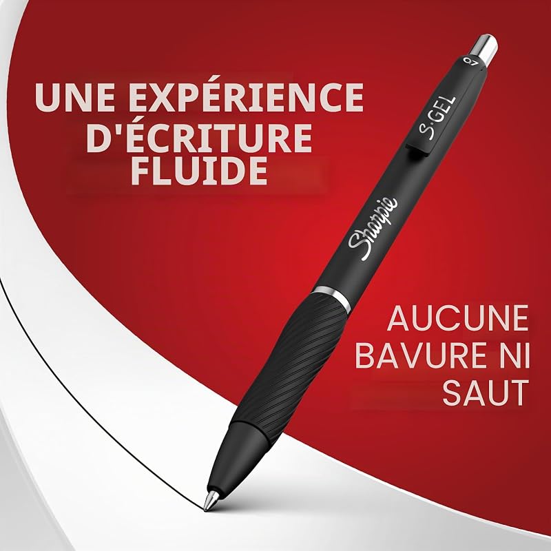 S-Gel | Stylos gel | Pointe moyenne (0,7 mm) | Encre bleue | Lot de 12