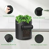 Ohiyoo Potato Grow Bags 15 Gallon 5 Pack with Handles & Window Flap view 4