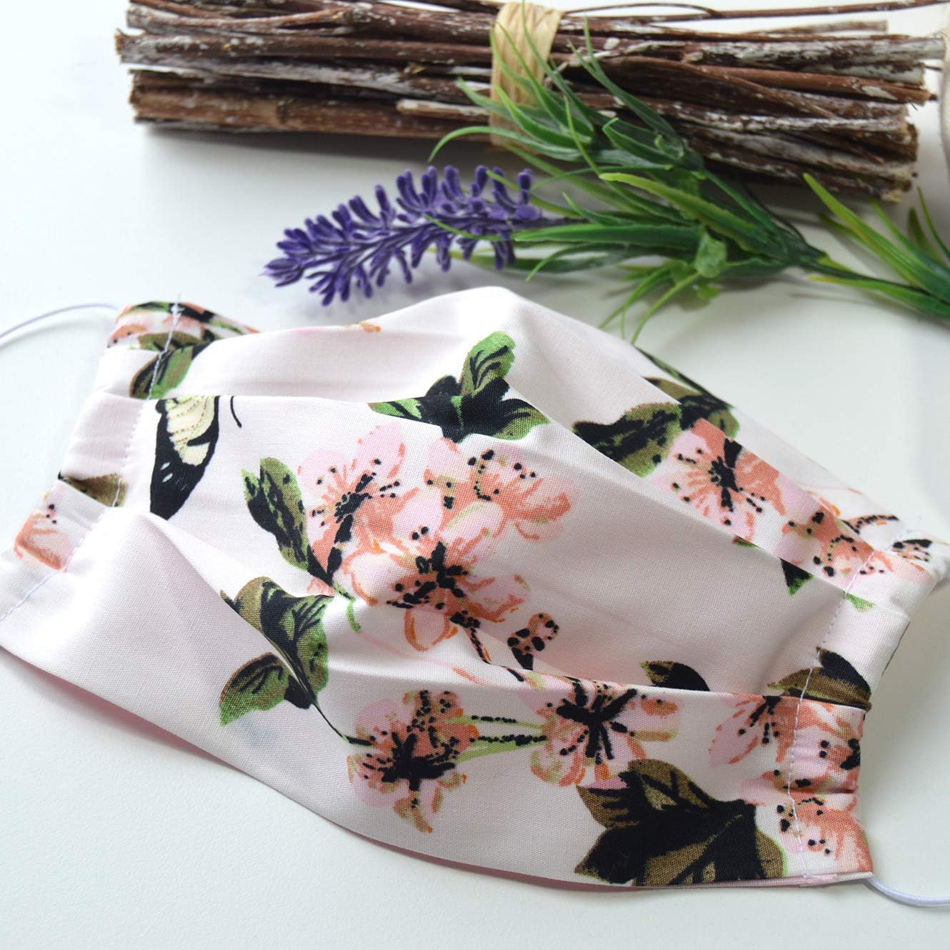 Reusable face mask with filter pocket, Handmade Mouth mask fashion